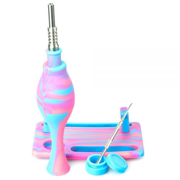 Silicone Tobacco Pipe Tube A Set Wax Dab Collector Kit Silicone